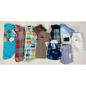 NWT BABY BOY SUMMER BUNDLE , SIZE 0-3 MONTHS  TEA,  GAP,  GYMBOREE,  OSHKOSH